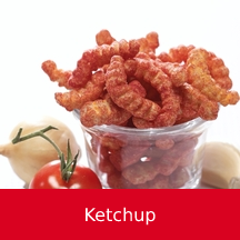 Grignotines ondulées ketchup